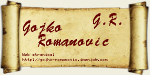 Gojko Romanović vizit kartica